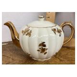 Ceramic gold decorated teapot