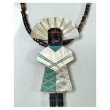 Native American stone kachina necklace