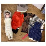 Antique Schoenau & Hoffmeister doll & clothes