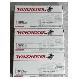 3 boxes Winchester 300 black ammo 20 count ea.
