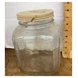 Square glass canister jar