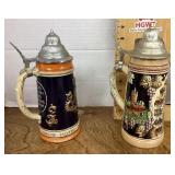 2 German beer steins
