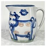 M.A. Hadley hand painted stoneware milk jug