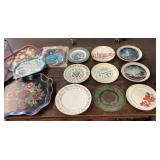 Assorted vintage plates & trays