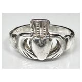Sterling silver claddagh ring