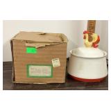 1960 Holt Howard rooster jam jar with box