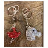 2 NEW Betsey Johnson keychains