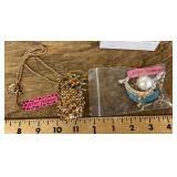 NEW Betsey Johnson brooch and necklace