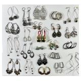 24 pair of costume jewelry pierced earrings