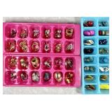 Costume jewelry clip and screw-back earrings