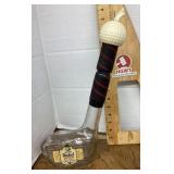 George Dickel golf club whiskey decanter 15" tall