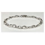 Sterling silver diamond bracelet