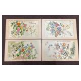 4 Asian bird prints