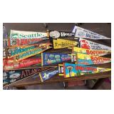 Group of souvenir pennants