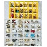 Costume jewelry clip and screw-back earrings