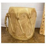 Rawhide and wood Native American drum