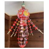 Vintage 27" celluloid nursery crib mobile --works