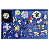 Costume jewelry brooches