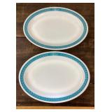 2 Pyrex platters