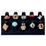 11 costume jewelry rings