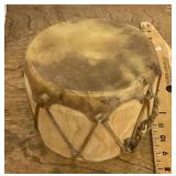 Rawhide and wood Native American drum