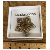 Liz Claiborne brooch with box
