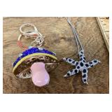 NEW Betsey Johnson necklace and keychain