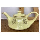 Ceramic teapot with 22 karat gold trim