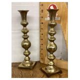 Pair of brass candlesticks
