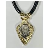 Native American stone and metal necklace