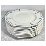 10 Wedgwood Cream-on-Cream 10" plates