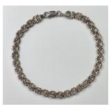 Sterling silver twisted multi-link bracelet