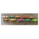 10 Hot Wheels diecast cars
