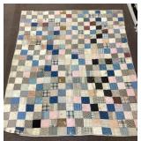 Blue patchwork quilt