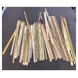 Group of yardsticks