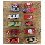 12 Hot Wheel style diecast cars