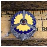 Sterling silver WWII USAAF Air Service Coomand pin