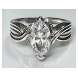 Sterling ring with CZ