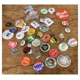 Collection of pinback buttons