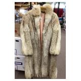Full length fox fur coat Size 14