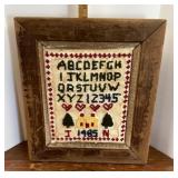 Cross stitch sampler