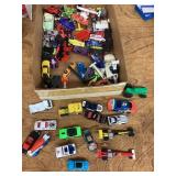 Large lot of Hot Wheel type cars