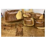 Monkey wood salad set