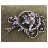 Large sterling brooch
