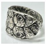 Heavy sterling silver spoon ring