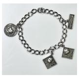 Sterling silver Boy Scout Den Mother bracelet