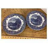 Set of 8 Royal Art blue and white plates