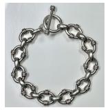 Heavy sterling silver link bracelet
