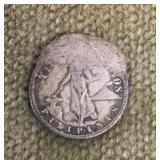 Damaged Philippine 10 pesos coin