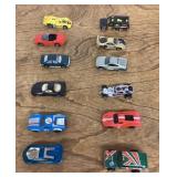 12 Hot Wheel style diecast cars